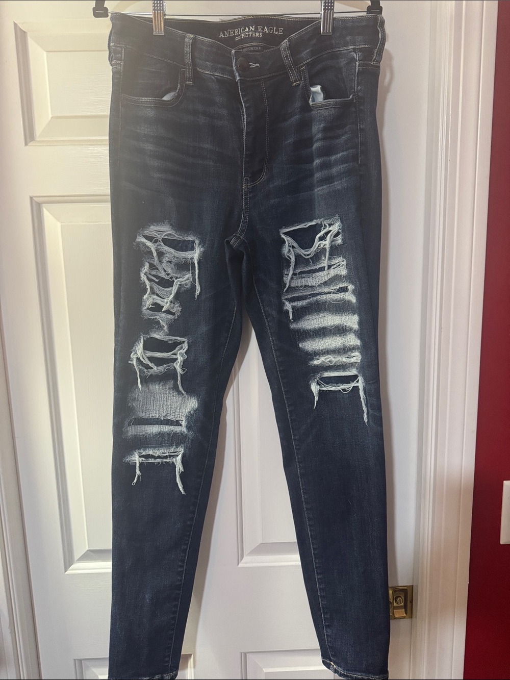 American Eagle Outfitters Dark Blue Stretch Skinny Jeans